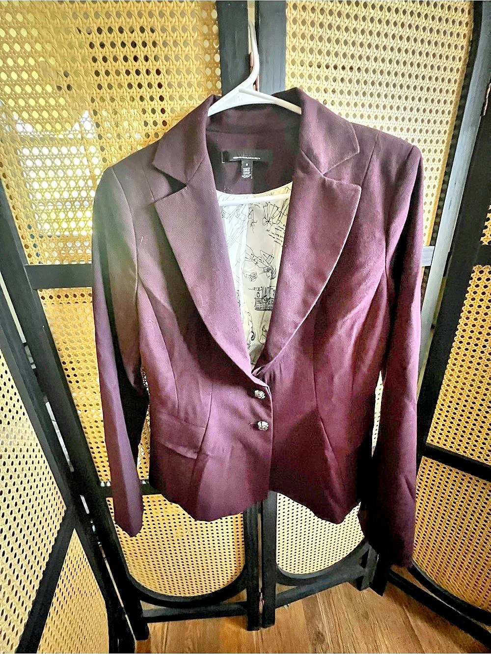 White House Black Market Purple Blazer Size 8 Like New. A little so small for me